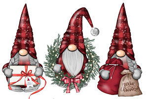 Christmas Gnomes Buffalo Plaid