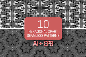 Hexagonal Opart Patterns