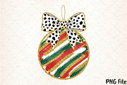 Glitter Christmas Ornament Png, a Seasonal Illustration by YA Design (Thumbnail 1 of 4)