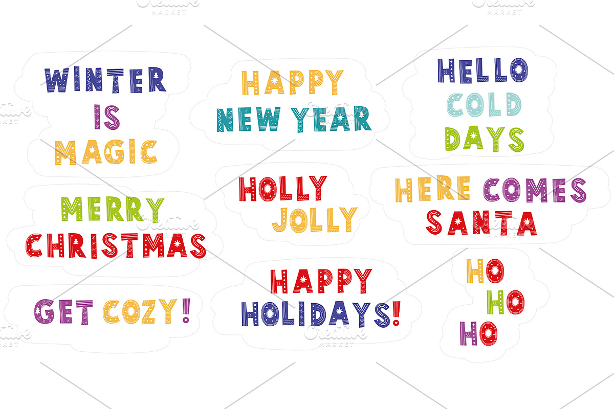 Hello Winter Typography, a Symbol Font by Alice_Evans (Photo 4 of 11)