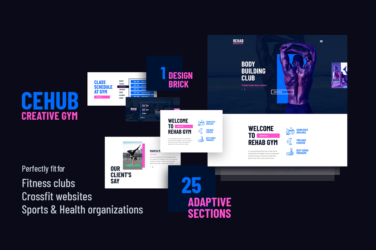 Cehub Creative Fitness Hub Center WP, a WordPress Template by ThemeTon