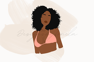 Afro Woman SVG Bundle, Black Woman