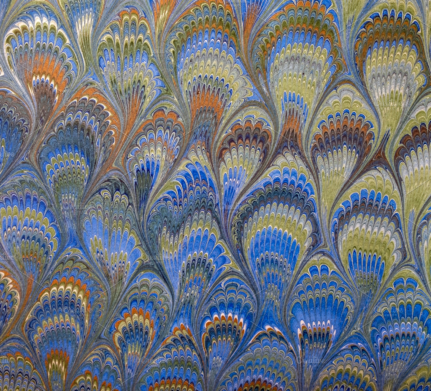 Marbled paper featuring marbled, old, and antique, an Abstract Photo by Atropos Images
