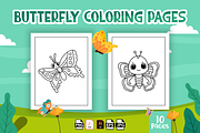 Cute Butterfly Coloring Book for Kid, an Animal Illustration by MK.CreativeHub (Thumbnail 2 of 3)
