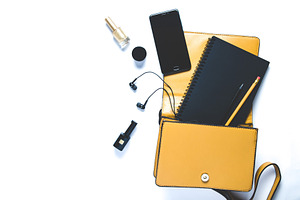 Women's handbag and accessories on w