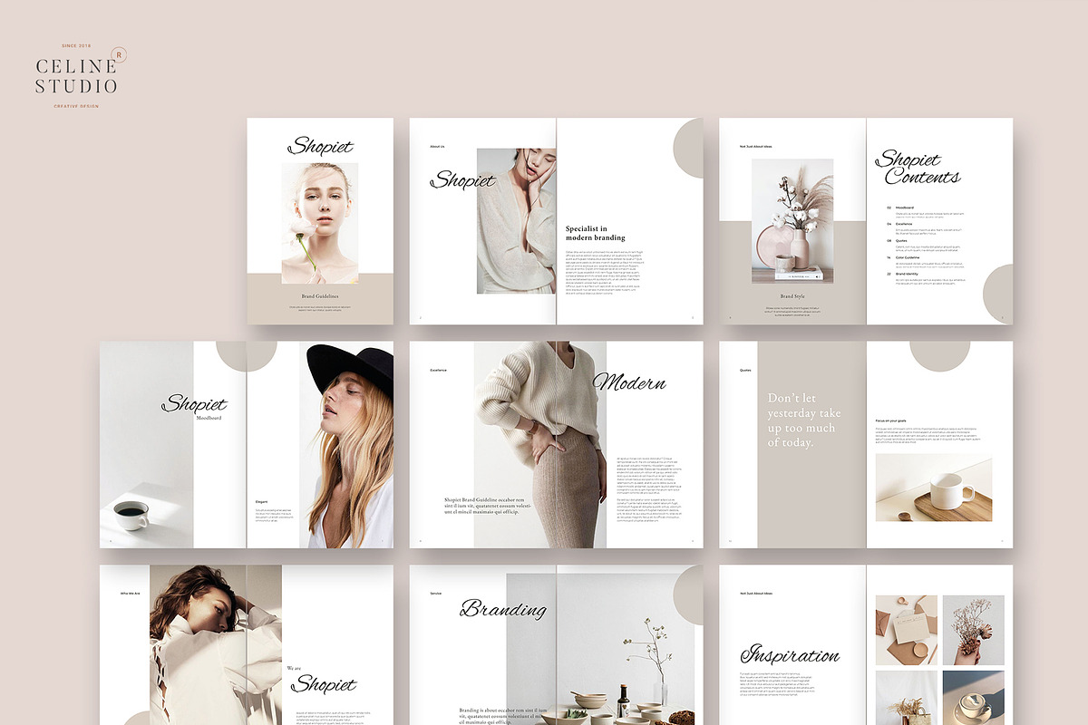 SHOPIET Brand Guidelines, a Magazine Template by Celine Studio (Photo 9 of 9)