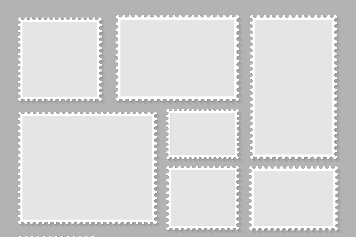 Blank set postage stamps collection., a Texture Illustration by Drum-magic
