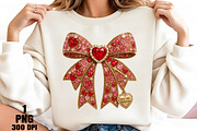 Rhinestone Valentines Bow Png, an Illustration by Daily.Designs (Thumbnail 3 of 5)