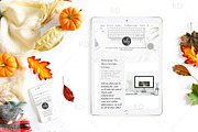 Fall Themed Tablet and Phone Mockup, a Product Mockup by RissDesign (Thumbnail 2 of 2)