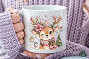 Whimsical Christmas Deer PNG, a Seasonal Illustration by Craft Nest (Thumbnail 6 of 6)