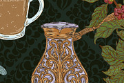 Coffee Ritual Seamless Vector Patter, a Pattern Graphic by NayaChu (Thumbnail 3 of 8)