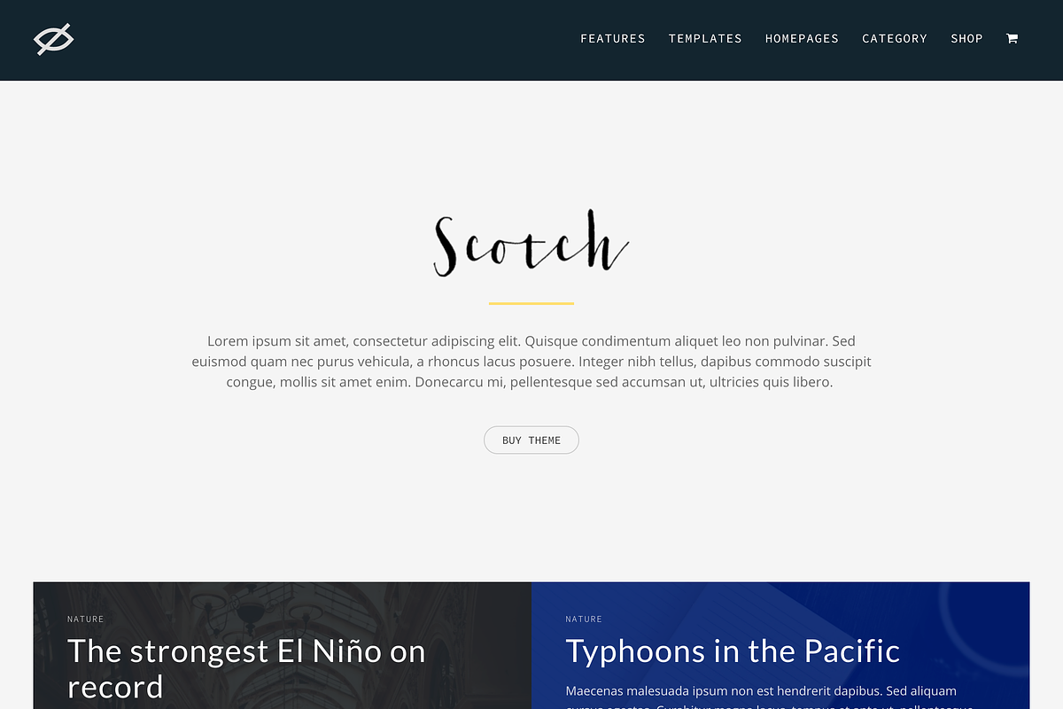 Scotch — clean WordPress theme, a WordPress Template by Burocrate shop