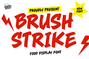 Brush Strike - Food Font, a Handwritten Font by Ideal Eksis (Thumbnail 1 of 5)