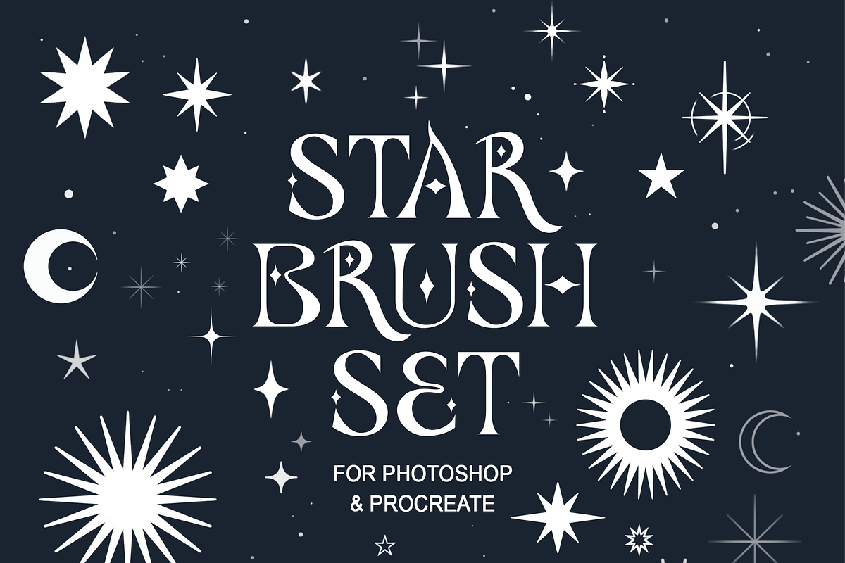 72 Star stamps procreate & photoshop, a Brush Add-On by Lucieduclosart (Photo 1 of 3)