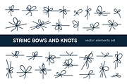 String, rope bows with knots set, an Object Illustration by Good Studio (Thumbnail 1 of 3)
