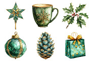 Green and Gold Christmas Sublimation, an Illustration by Daily.Designs (Thumbnail 3 of 5)