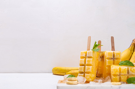 Banana ice cream popsicles, a Food & Drink Photo by Rimma