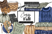 Cozy Fall Illustrated Collection, a Seasonal Illustration by VS Studio (Thumbnail 1 of 3)
