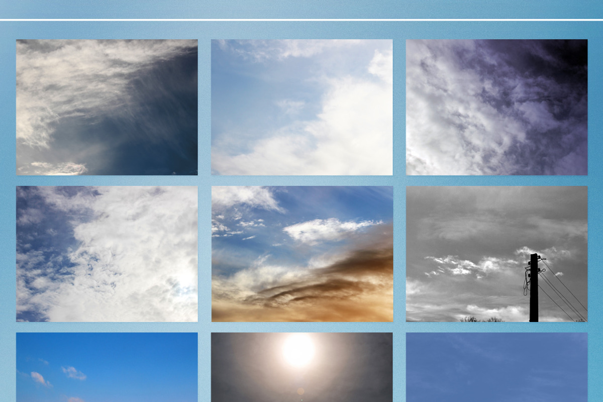 Sky and Clouds Photos Set, a Texture Graphic by Backgrounds Store (Photo 2 of 4)