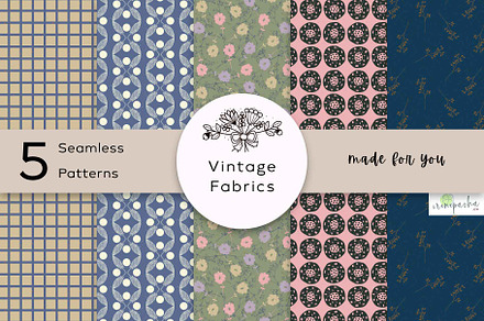 Vintage Fabrics digital bundle