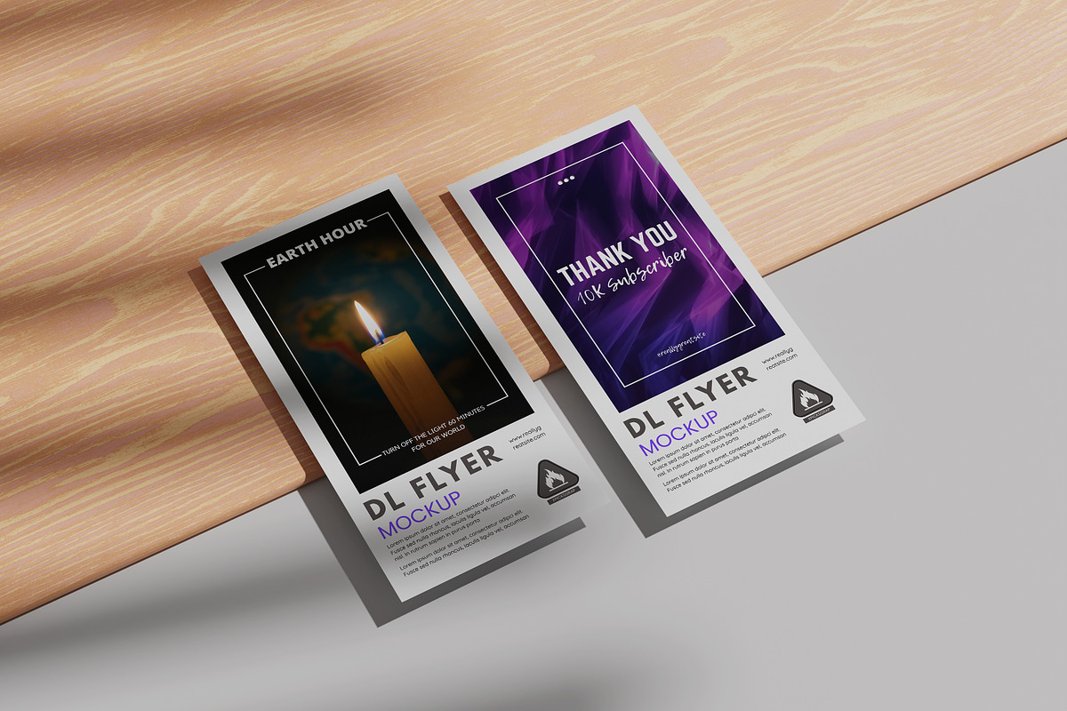 DL Flyer Mockup, a Print Template by Difa Design (Photo 3 of 5)