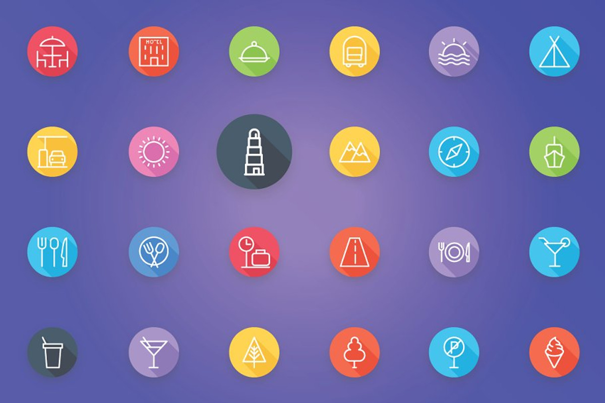 Travel and Tourism Flat Line Icons, an Outline Icon by FlatLineIcons (Photo 5 of 7)