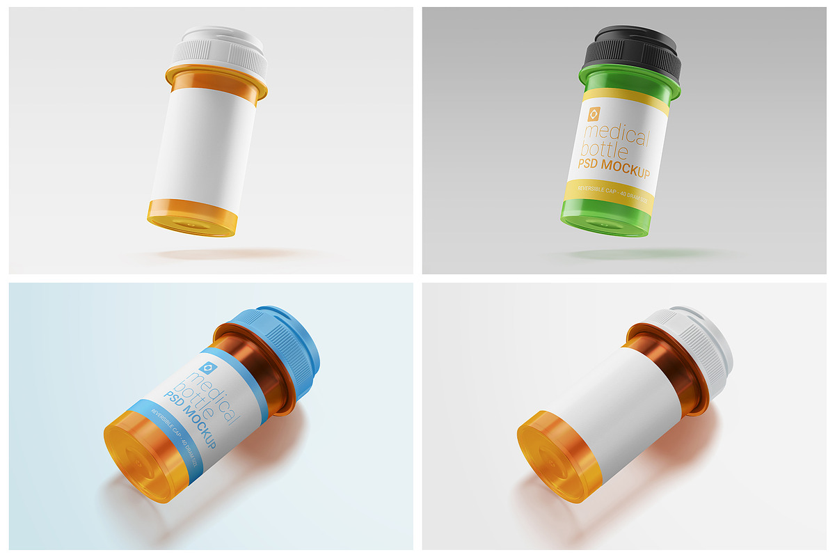 Medicine Plastic Bottle Mockup Set, a Packaging Mockup by Remnand Studio (Photo 8 of 10)