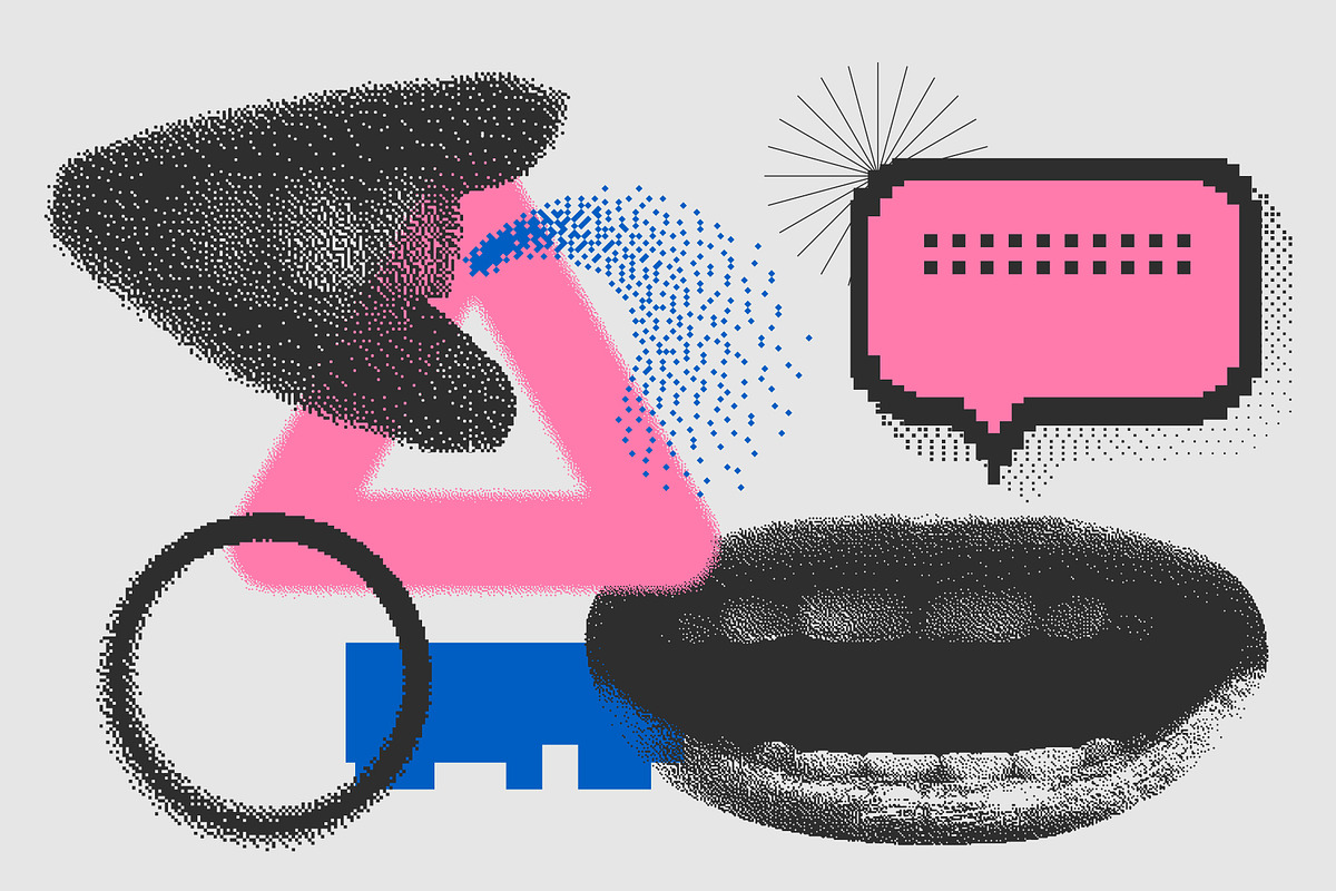 126 Vector Dither Textured Clip Arts, a Graphic by softulka (Photo 14 of 19)