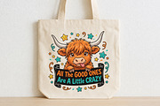 Funny Crazy Highland Cow Sarcastic, a Seasonal Illustration by CraftArtStudio (Thumbnail 2 of 4)