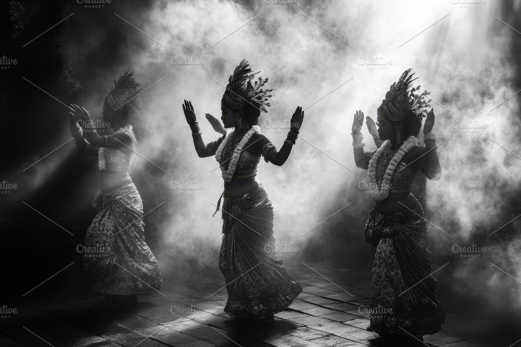 Balinese females gracefully performi, a Photo by Iftikhar Alam