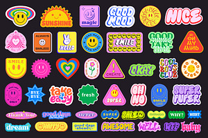 POP ART STICKERS SET - VECTOR DESIGN