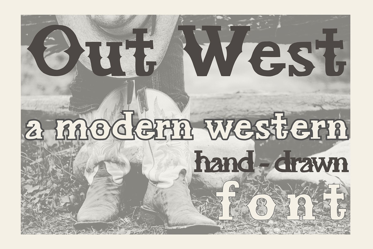Out West, Multi-Lingual Western Font, a Handwritten Font by Eryn Rose Design (Photo 2 of 15)