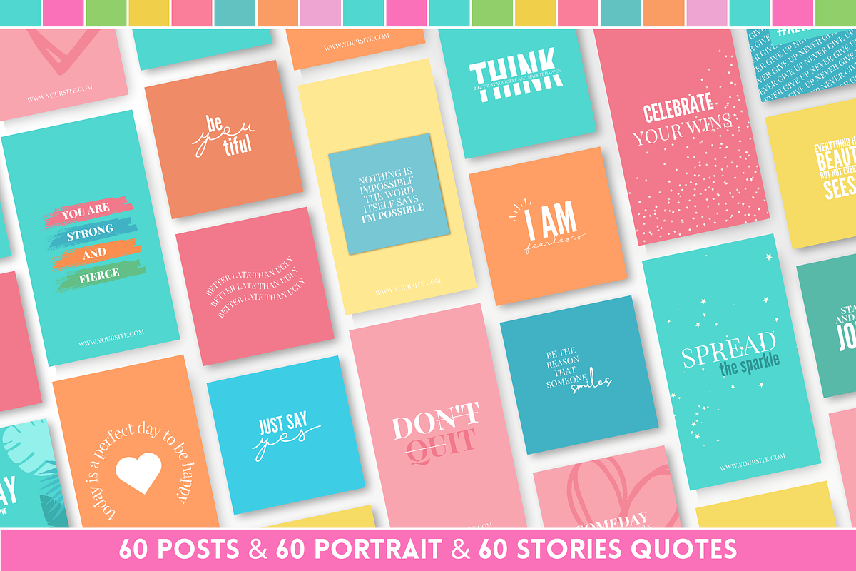 Colorful Instagram Template Bundle, a Social Media Template by SunshineStudioBoutique (Photo 5 of 10)