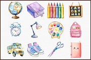 Pastel Back to School Clipart, an Illustration by Sublimation Artist (Thumbnail 3 of 6)