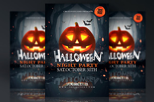 Halloween Party Flyer, a Flyer Template by Rome B Creation