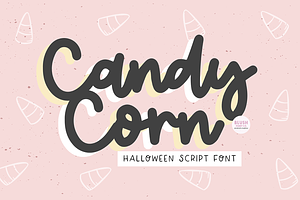 CANDY CORN Halloween Script Font, a Script Font by Blush Font Co.