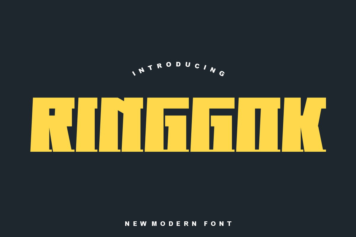 Ringgok - Font, a Sans Serif Font by artchiles_design (Photo 1 of 5)