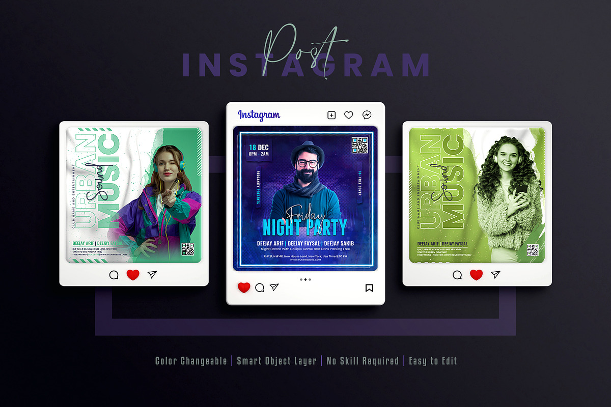 Music Night Party Social Media Set, a Social Media Template by Creative_View (Photo 5 of 8)