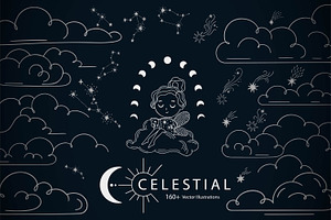 Celestial - Stars and Moons Cliparts