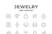 Set line icons of jewelry, an Outline Icon by motorama (Thumbnail 1 of 2)