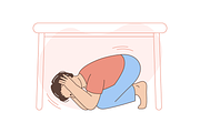 Earthquake Safety Illustration, an Object Graphic by Jump Studio (Thumbnail 7 of 12)