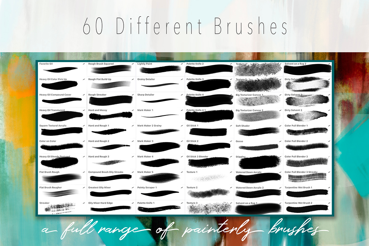 Modern Abstract Procreate Brushes, a Brushes & More by DeloresArt (Photo 2 of 19)