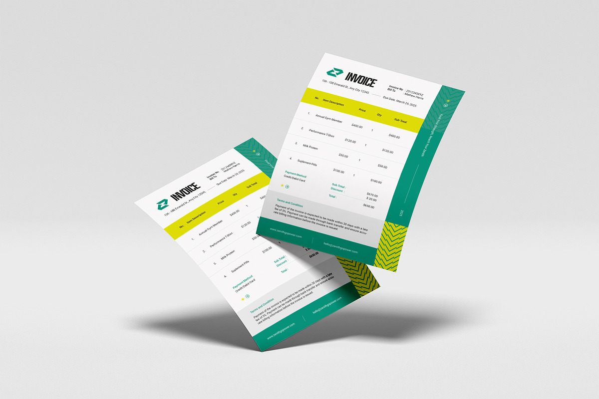 Zenith - Invoice Template, a Print Template by StreaksideStd (Photo 2 of 3)