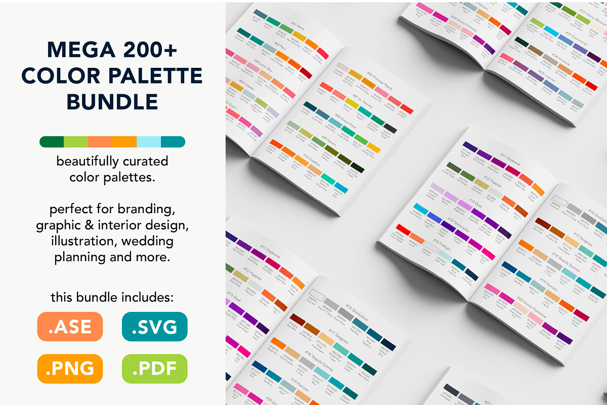 MEGA 200+ Color Palette Bundle, a Palette Add-On by Ellen Carty Design (Photo 3 of 14)