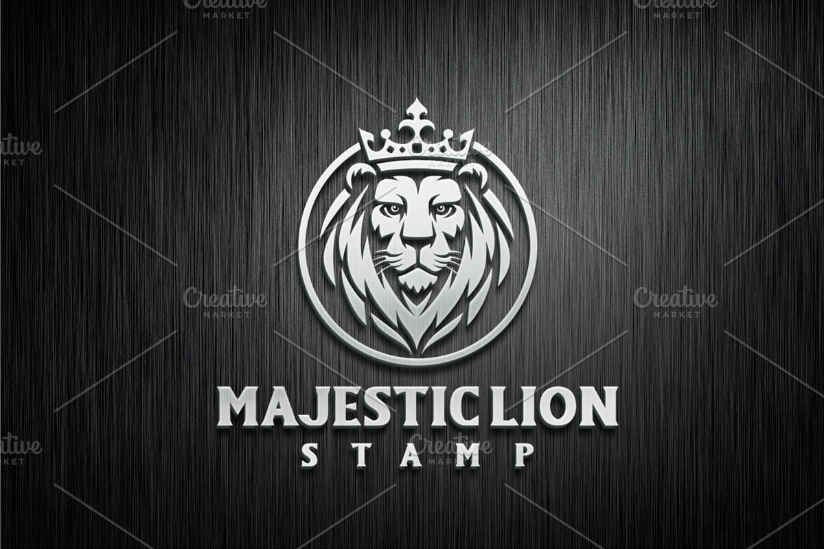 Majestic Lion Stamp, a Branding & Logo Template by herulogo