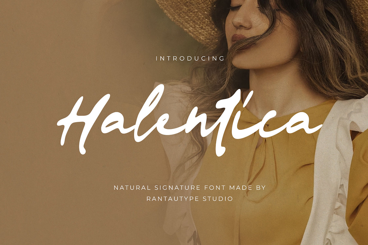 Halentica Natural Signature Font, a Handwritten Font by RantautypeStudio (Photo 1 of 15)