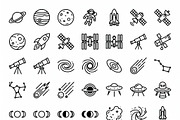 Bundles Space Astronomy Icons, an Outline Icon by adenpinkstore (Thumbnail 1 of 9)