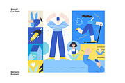 Memphis Business, vector illos, a Templates & Theme by Grivina's shop (Thumbnail 7 of 27)