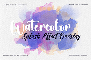 Watercolor Splash Effect Overlay, a Background Graphic by Pitchlook.Studio