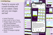 455 Canva Purple Instagram Template, a Social Media Template by Emerald Eyes Design (Thumbnail 2 of 11)